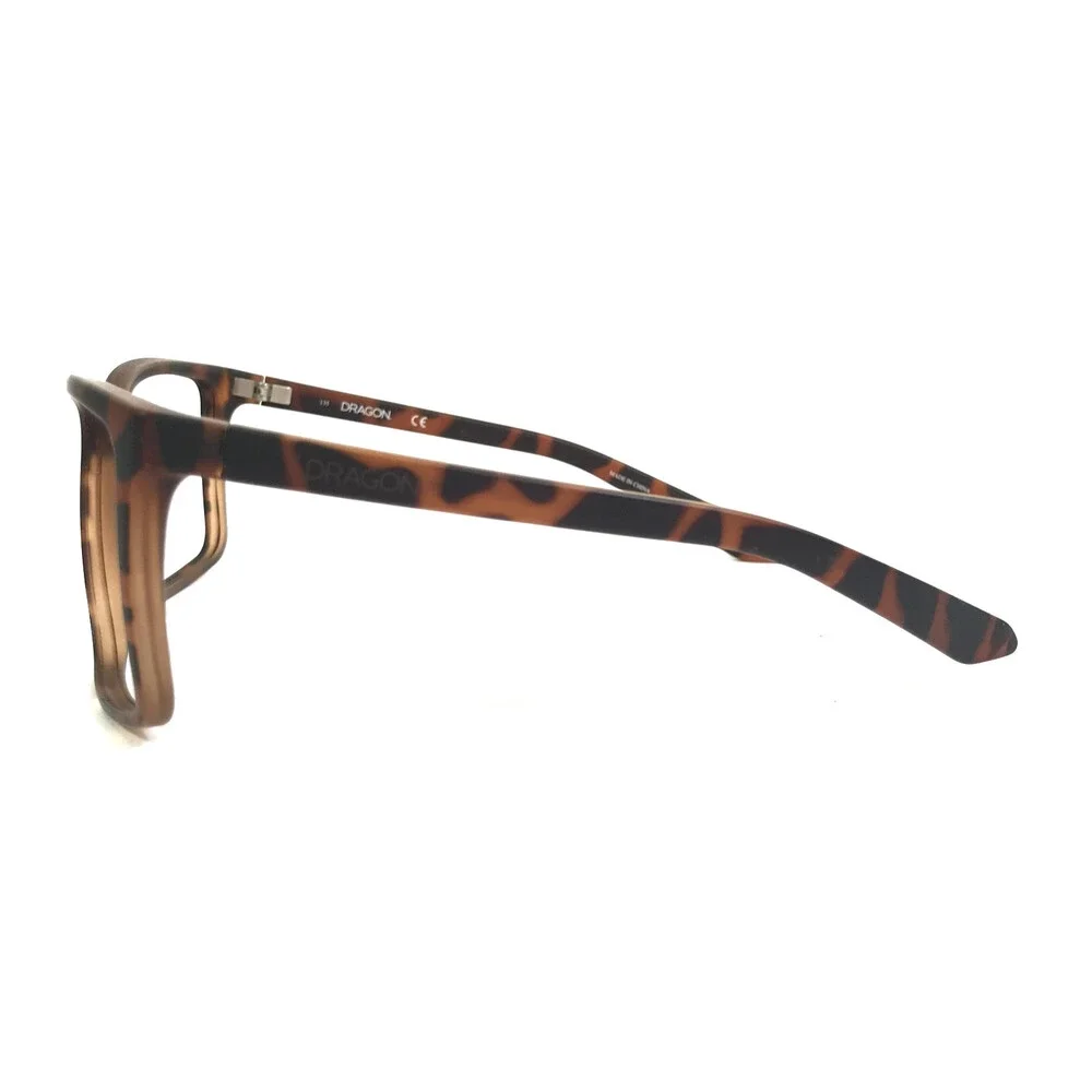 Dragon Eyeglasses Frames MONTAGE 246 Matte Tortoise Brown Square 60-16-135